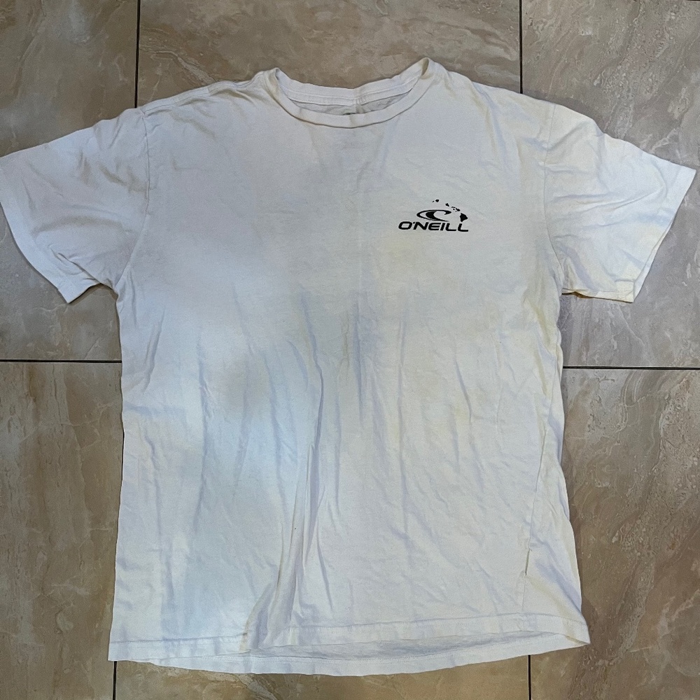 O’Neill White Hawaii Short Sleeve Tee Shirt Medium